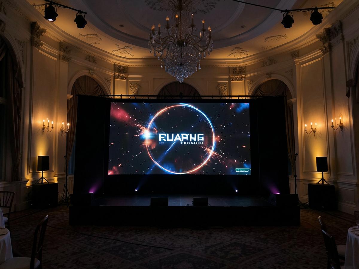 Event lighting, LED screen and sound system rental in Riyadh